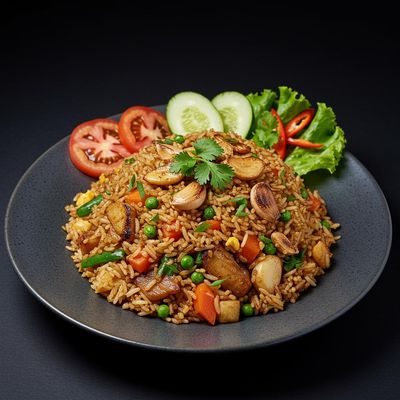 Fried Rice Burnt Garlic Veg